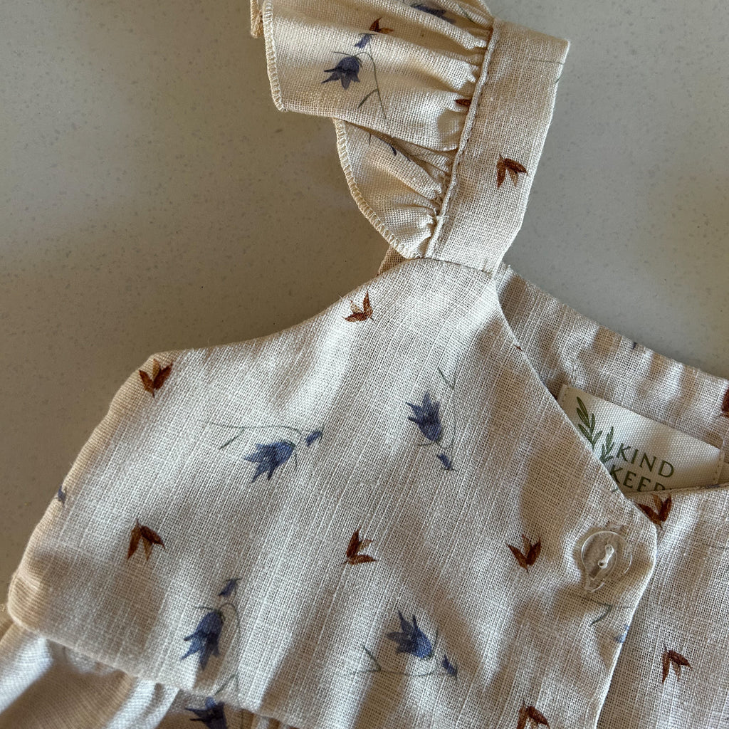 frill strap peplum top 